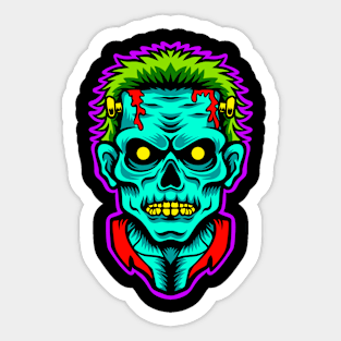 Franky McBolt Head Sticker